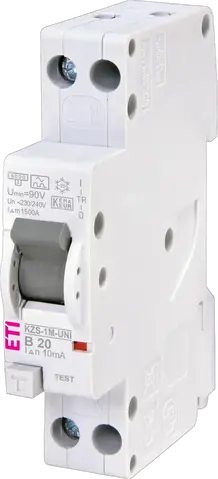 KZS-1M-UNI 1p+N A B20/0.01