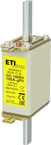 Image of NH1C gPV 160A/1000V DC