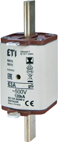 NH1/I gG 63A/500V